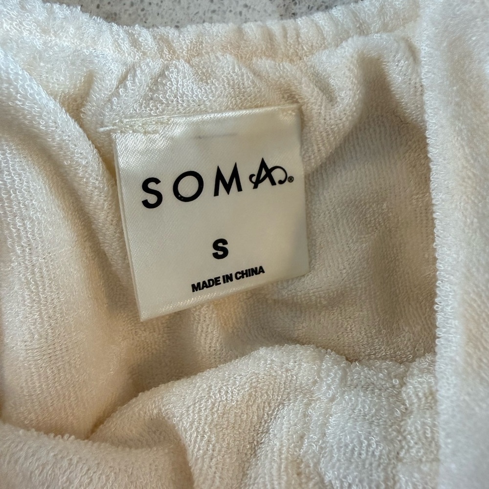 Soma Cream Long Sleeve Robe NWT+Soft Terry Cover Up NWOT in Coconut - Picture 5 of 9